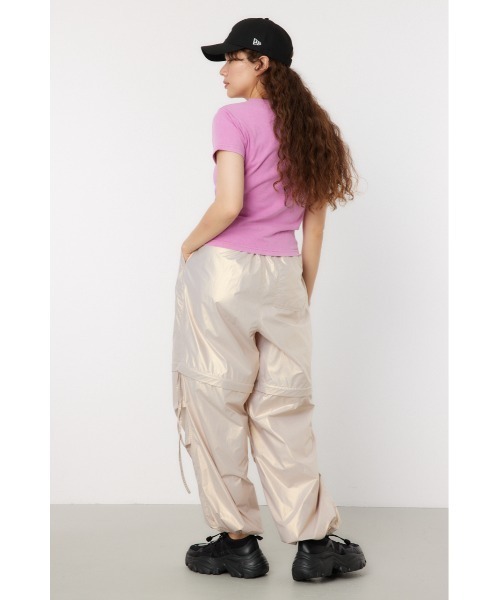 RODEO CROWNS WIDE BOWL（ロデオクラウンズワイドボウル）の「メタリックパラシュートパンツ（その他パンツ・レディース・ブラック/ライトピンク/シルバー・FREE）」の18枚目の写真