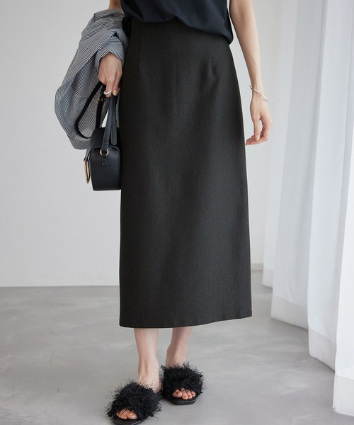 ROPE' PICNIC（ロペピクニック）の「ラメカットアイラインスカート（スカート・レディース・ブラック/カーキ/ベージュ系その他・38/40）」の2枚目の写真