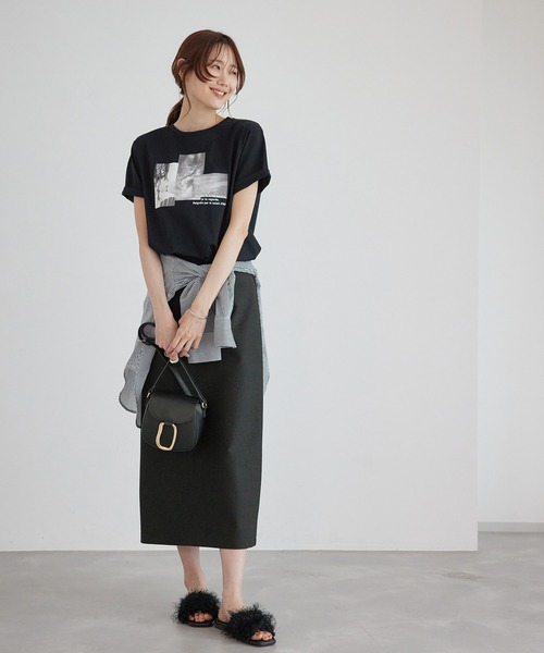 ROPE' PICNIC（ロペピクニック）の「ラメカットアイラインスカート（スカート・レディース・ブラック/カーキ/ベージュ系その他・38/40）」の6枚目の写真