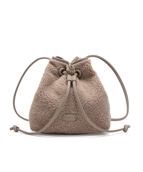 Ungrid（アングリッド）の「【Ungrid/アングリッド】ボア×コーデュロイ　巾着ミニショルダーバッグ（ショルダーバッグ・レディース・ブラック/アイボリー/グレイッシュベージュ・FREE）」の7枚目の写真