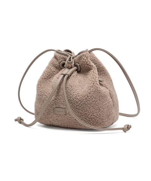 Ungrid（アングリッド）の「【Ungrid/アングリッド】ボア×コーデュロイ　巾着ミニショルダーバッグ（ショルダーバッグ・レディース・ブラック/アイボリー/グレイッシュベージュ・FREE）」の10枚目の写真