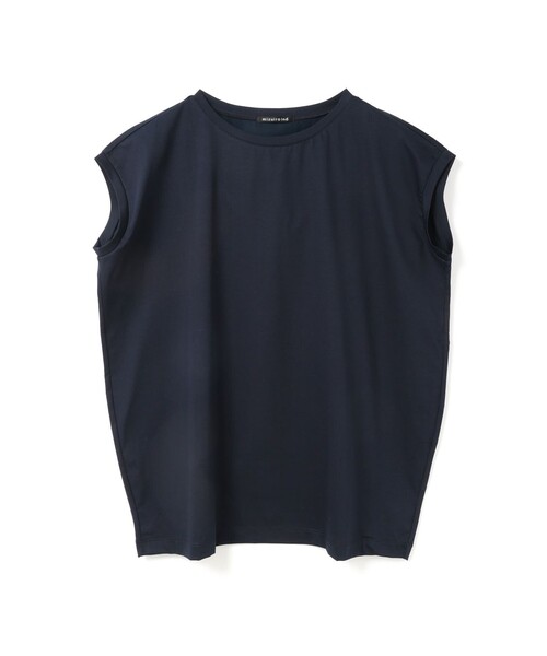 mizuiroind（ミズイロインド）の「mizuiro ind フレンチスリーブサイドアッププルオーバー（Tシャツ/カットソー・レディース・ネイビー/ホワイト/ブラック/ベージュ・FREE）」の21枚目の写真