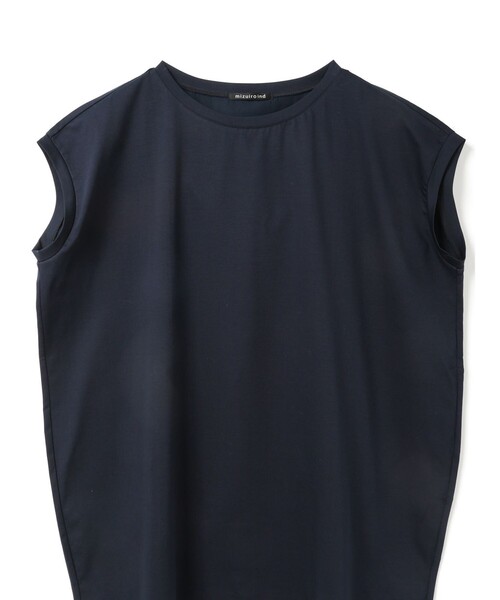 mizuiroind（ミズイロインド）の「mizuiro ind フレンチスリーブサイドアッププルオーバー（Tシャツ/カットソー・レディース・ネイビー/ホワイト/ブラック/ベージュ・FREE）」の20枚目の写真
