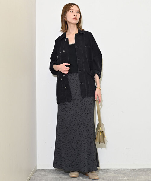 SLOBE IENA（スローブイエナ）の「デニムカバーオール（デニムジャケット・レディース・ブルー/ブラック・FREE）」の9枚目の写真