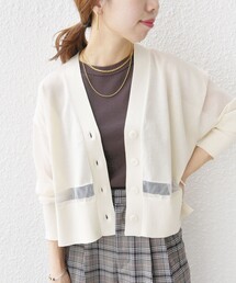 SHIPS | 〈手洗い可能〉シアー ライン Vネック カーディガン(カーディガン/ボレロ)