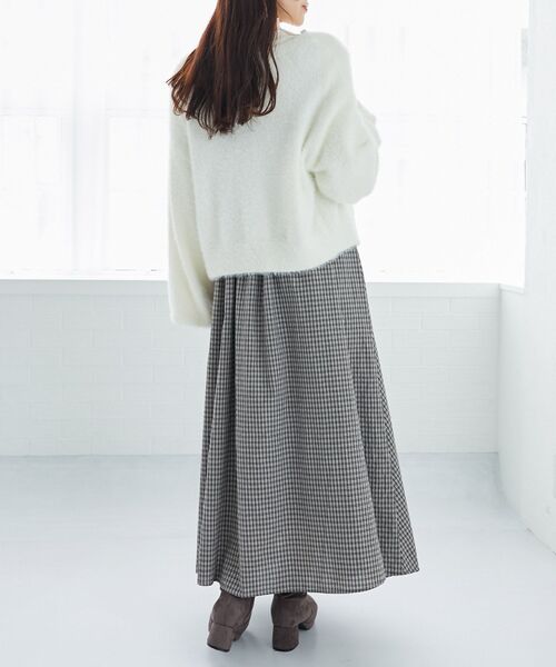 MAJESTIC LEGON（マジェスティックレゴン）の「【WEB限定XSサイズあり】2wayリボンチェックワンピース（ワンピース・レディース・ブラック系その他/ブラウン系その他2/ベージュ系その他2・MEDIUM/SMALL/X-SMALL）」の18枚目の写真