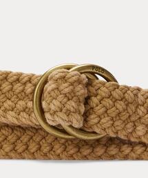 POLO RALPH LAUREN ブレーデッド コットン ベルト M 赤 12193426B_b_04_215.jpg