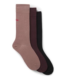 HUGO（ヒューゴ）の「3パック HUGOロゴディテール レギュラーレングス ソックス（ソックス/靴下）」