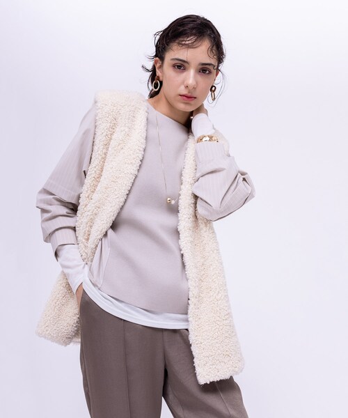 INDIVI(インディヴィ)の「◆【洗える/パーソナルカラー】トーンアップニット(ニット/セーター・レディース・ホワイト/ライトグレー/オレンジ系/ピンク/ピンク系/ベージュ/パープル/ベージュ系その他7/ブラック/イエロー系その他/ライトブルー/ブルーグリーン/グリーン/キャメル/ベージュ系その他6/オフホワイト/チャコールグレー/ブラック系2・05/13/15 /34/38/19)」の10枚目の写真