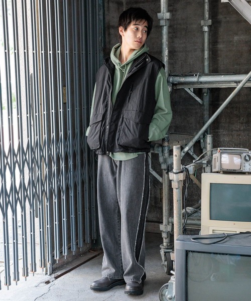 niko and...（ニコアンド）の「16/-OE USA COTTON BIG PARKA　/ USAコットン裏毛フードパーカー（パーカー・メンズ・ライトグレー/グリーン/チャコール・MEDIUM/BIG(L)）」の14枚目の写真