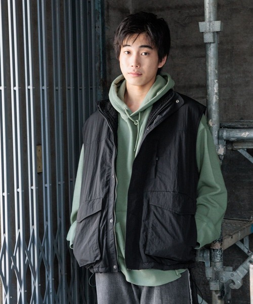 niko and...（ニコアンド）の「16/-OE USA COTTON BIG PARKA　/ USAコットン裏毛フードパーカー（パーカー・メンズ・ライトグレー/グリーン/チャコール・MEDIUM/BIG(L)）」の16枚目の写真