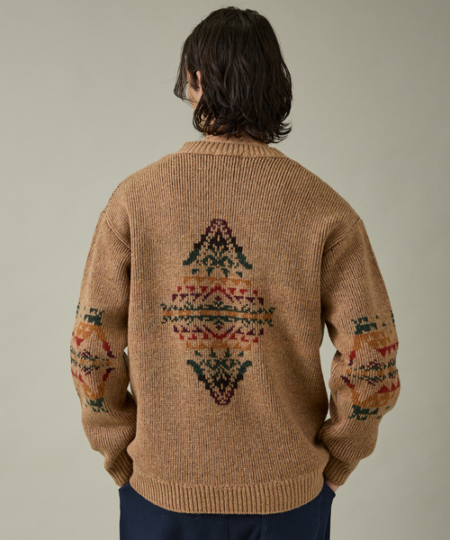 PENDLETON（ペンドルトン）の「【PENDLETON/ペンドルトン】Shetland Wool Crewneck/シェットランドウールクルーニット/ユニセックス（ニット/セーター・メンズ・ベージュ/アイボリー/ブラック・M/L）」の3枚目の写真