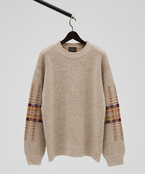 PENDLETON（ペンドルトン）の「【PENDLETON/ペンドルトン】Shetland Wool Crewneck/シェットランドウールクルーニット/ユニセックス（ニット/セーター・メンズ・ベージュ/アイボリー/ブラック・M/L）」の5枚目の写真