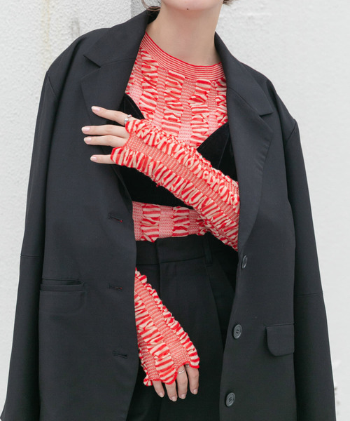 KBF（ケイビーエフ）の「シャーリングコンパクトニット（ニット/セーター・レディース・ブラック系その他/グリーン系その他/レッド系その他・ONE）」の14枚目の写真