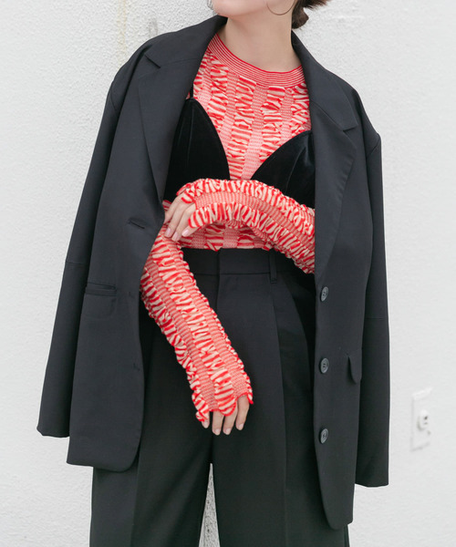 KBF（ケイビーエフ）の「シャーリングコンパクトニット（ニット/セーター・レディース・ブラック系その他/グリーン系その他/レッド系その他・ONE）」の15枚目の写真