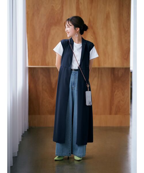 【小柄さんにオススメ】コヒナ COHINA バックベルトウールチェスターコート 小柄さんにオススメ】コヒナ COHINA バックベルトウール