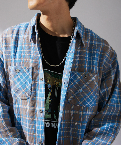 King Kole / キングコール 別注 フェードネルチェックシャツ Mサイズ King Kole / キングコール 別注 フェードネルチェックシャツ