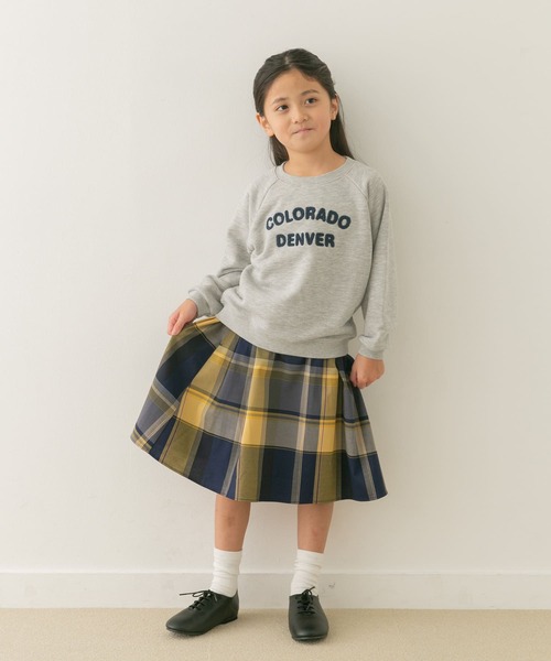 URBAN RESEARCH DOORS(アーバンリサーチドアーズ)の「『親子リンク』カラーチェックスカート(KIDS)(その他パンツ・キッズ・ブルー/ネイビー/ブラック・105/135/120)」の5枚目の写真