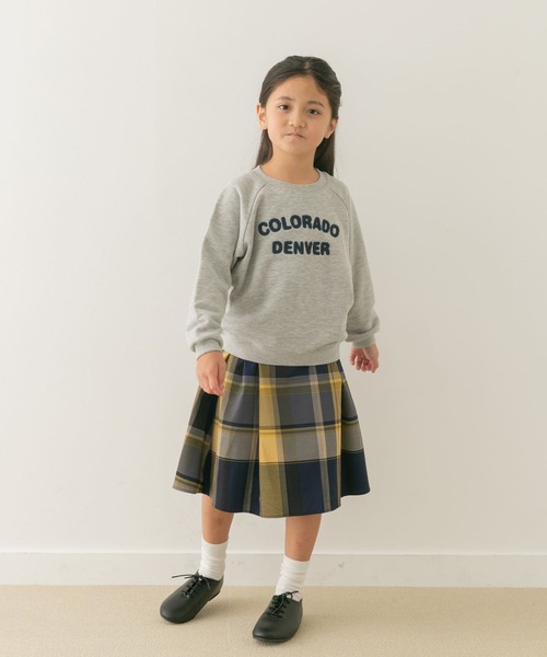 URBAN RESEARCH DOORS(アーバンリサーチドアーズ)の「『親子リンク』カラーチェックスカート(KIDS)(その他パンツ・キッズ・ブルー/ネイビー/ブラック・105/135/120)」の6枚目の写真