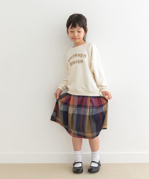 URBAN RESEARCH DOORS(アーバンリサーチドアーズ)の「『親子リンク』カラーチェックスカート(KIDS)(その他パンツ・キッズ・ブルー/ネイビー/ブラック・105/135/120)」の22枚目の写真