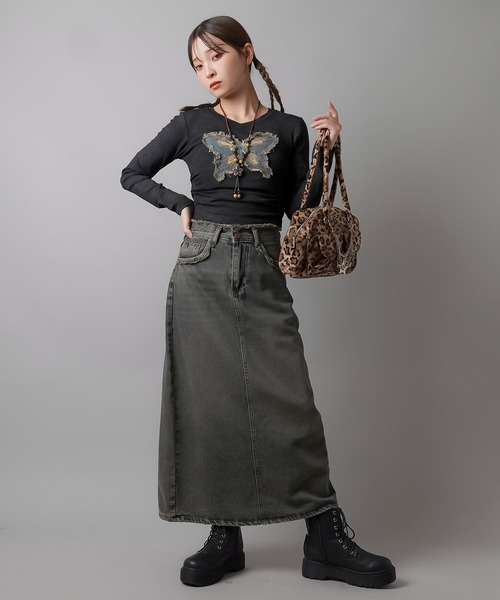 SPINNS（スピンズ）の「チェーンストラップ付き 2ポケットレオパードファーボストンバッグ（ボストンバッグ・レディース・ブラウン系その他/グレー系その他・ONESIZE）」の13枚目の写真