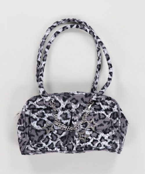 SPINNS（スピンズ）の「チェーンストラップ付き 2ポケットレオパードファーボストンバッグ（ボストンバッグ・レディース・ブラウン系その他/グレー系その他・ONESIZE）」の17枚目の写真