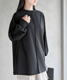 カットジョーゼットボリューム袖チュニック