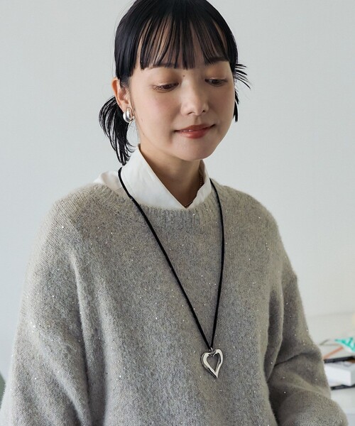 FREAK'S STORE(フリークスストア)の「ビッグハート コードネックレス(ネックレス・レディース・シルバー・ONE SIZE)」の7枚目の写真