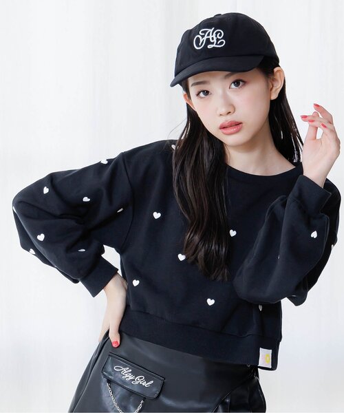 algy（アルジー）の「ノアコラボ ハートシシュウトレーナー（スウェット・キッズ・ピンク/オフホワイト/ブラック・XX-SMALL/X-SMALL/MEDIUM/SMALL）」の3枚目の写真