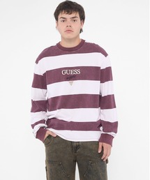 Guess | GUESS Originals Striped Long-Sleeve Tee 長袖 シャツ(Tシャツ/カットソー)