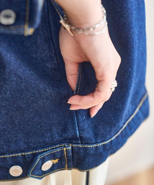 KOBE LETTUCE（コウベレタス）の「ビッグシルエットデニムジャケット（デニムジャケット・レディース・ブルー/インディゴブルー/ブラック・M）」の9枚目の写真