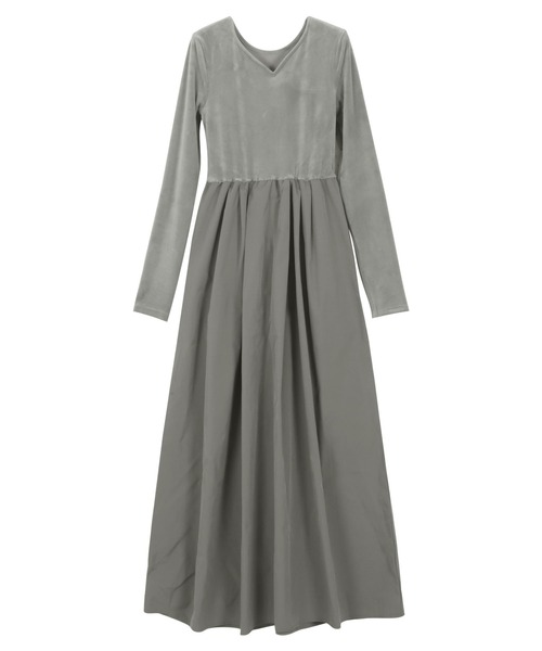 Reinaさんコラボ ] 選べる2タイプ ベロアドッキングワンピース