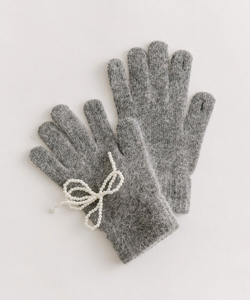 OLIVE des OLIVE(オリーブデオリーブ)の「パールリボンチャームグローブ(その他小物・レディース・アイボリー/グレー/ピンク・FREE)」の12枚目の写真