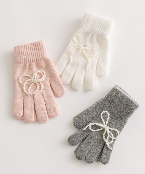 OLIVE des OLIVE(オリーブデオリーブ)の「パールリボンチャームグローブ(その他小物・レディース・アイボリー/グレー/ピンク・FREE)」の13枚目の写真