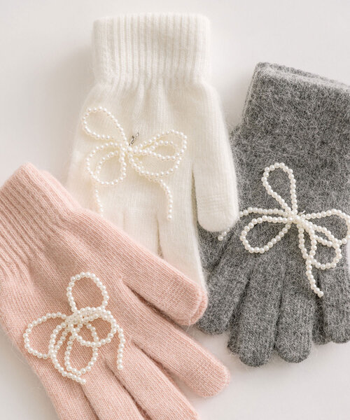 OLIVE des OLIVE(オリーブデオリーブ)の「パールリボンチャームグローブ(その他小物・レディース・アイボリー/グレー/ピンク・FREE)」の14枚目の写真