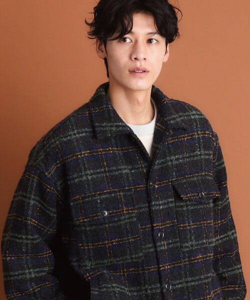 【セール】チェック柄ツイードライクCPOジャケット（ブルゾン）｜THE SHOP TK （ザ ショップ ティーケー ）