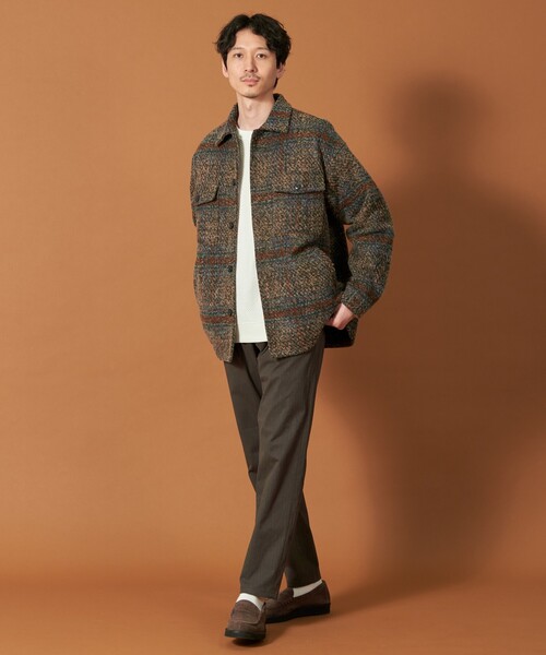 THE SHOP TK （ザ ショップ ティーケー ）の「◆チェック柄ツイードライクCPOジャケット（ブルゾン・メンズ・ダークブラウン系4/ブルー系その他6・04/03/02）」の7枚目の写真