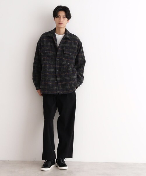 THE SHOP TK （ザ ショップ ティーケー ）の「◆チェック柄ツイードライクCPOジャケット（ブルゾン・メンズ・ダークブラウン系4/ブルー系その他6・04/03/02）」の20枚目の写真