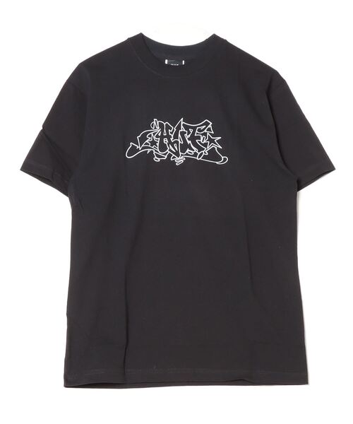 HUF OUTLINE EMB. SS TEE ハフ アウトラインエンブロイド プリント 半袖Ｔシャツ（Tシャツ/カットソー）｜HUF（ハフ）