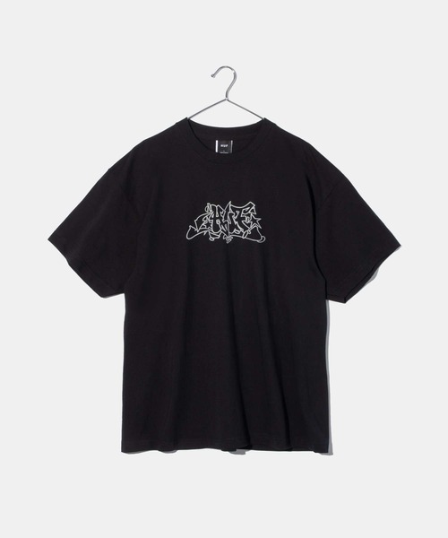 HUF OUTLINE EMB. SS TEE ハフ アウトラインエンブロイド プリント 半袖Ｔシャツ（Tシャツ/カットソー）｜HUF（ハフ）