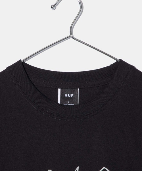 HUF OUTLINE EMB. SS TEE ハフ アウトラインエンブロイド プリント 半袖Ｔシャツ（Tシャツ/カットソー）｜HUF（ハフ）
