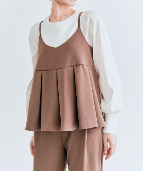 kirakiraShop(キラキラショップ)の「異素材MIX ダンボール プルオーバー(シャツ/ブラウス・レディース・オフホワイト/ネイビー/ブラック・L/M)」の10枚目の写真