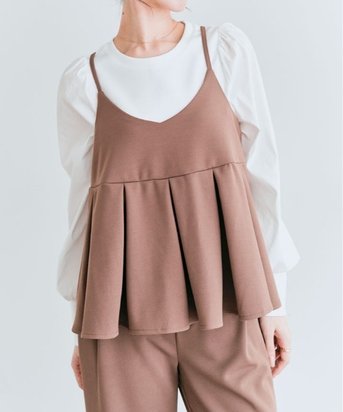kirakiraShop(キラキラショップ)の「異素材MIX ダンボール プルオーバー(シャツ/ブラウス・レディース・オフホワイト/ネイビー/ブラック・L/M)」の12枚目の写真