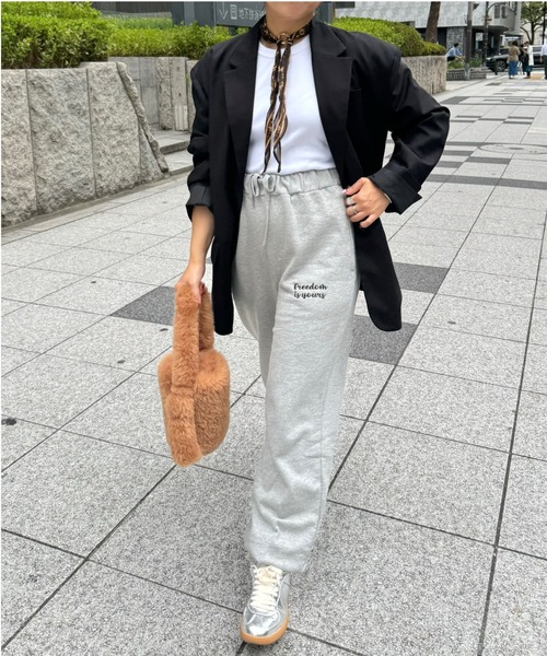 archives（アルシーヴ）の「【Ltd.】Sweat Pants（スウェットパンツ・レディース・杢グレー/アイボリー・MEDIUM）」の9枚目の写真