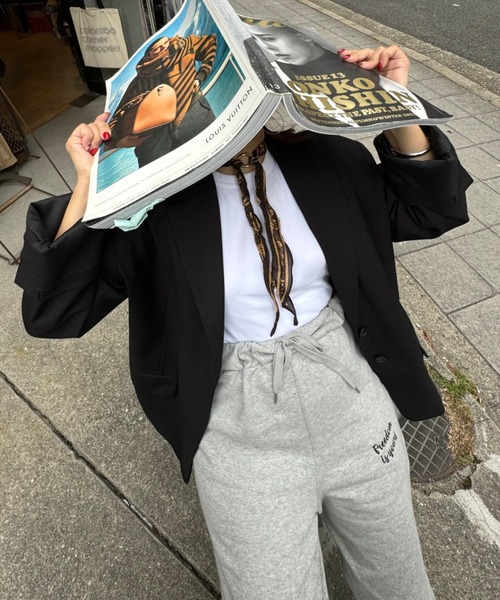 archives（アルシーヴ）の「【Ltd.】Sweat Pants（スウェットパンツ・レディース・杢グレー/アイボリー・MEDIUM）」の5枚目の写真