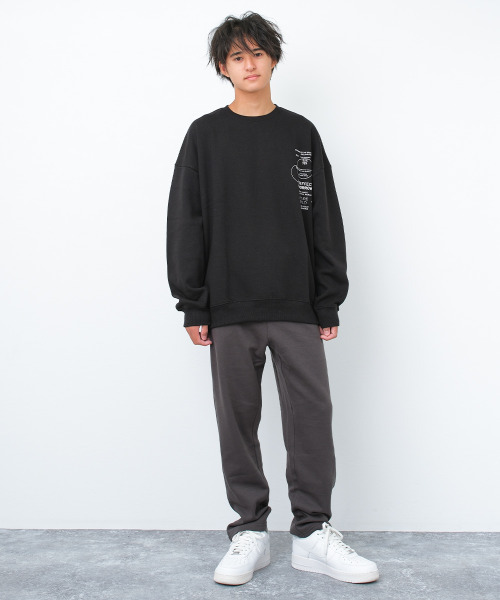 RAT EFFECT(ラットエフェクト)の「【裏起毛】スウェットクライミングサルエルパンツ(スウェットパンツ・キッズ・ブラック/オートミール/杢グレー/チャコールグレー・160/150/140/130/170)」の7枚目の写真