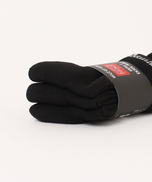 Manhattan Portage（マンハッタンポーテージ）の「Manhattan Portage/マンハッタンポーテージ ソックス CREW SOCKS 3P SET MU003（ソックス/靴下・メンズ・ブラック×ブルー/ブラック×ピンク/ブラック/ホワイト・25-27CM/23-25cm）」の6枚目の写真