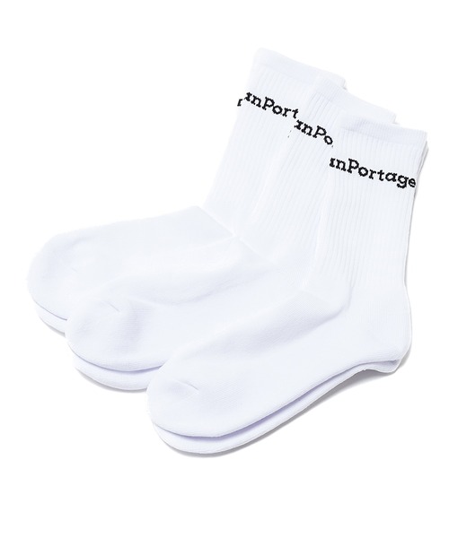 Manhattan Portage（マンハッタンポーテージ）の「Manhattan Portage/マンハッタンポーテージ ソックス CREW SOCKS 3P SET MU003（ソックス/靴下・メンズ・ブラック×ブルー/ブラック×ピンク/ブラック/ホワイト・25-27CM/23-25cm）」の2枚目の写真