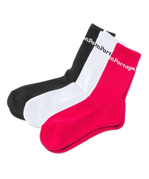 Manhattan Portage（マンハッタンポーテージ）の「Manhattan Portage/マンハッタンポーテージ ソックス CREW SOCKS 3P SET MU003（ソックス/靴下・メンズ・ブラック×ブルー/ブラック×ピンク/ブラック/ホワイト・25-27CM/23-25cm）」の4枚目の写真