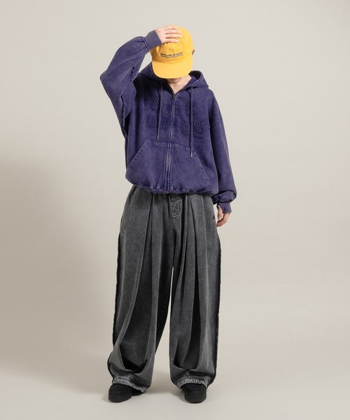 セール】ヘビーウェイトヴィンテージライクパッチワークフーディ